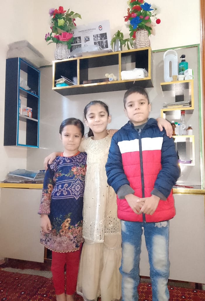 Ijlal with his siblings before his illness worsened